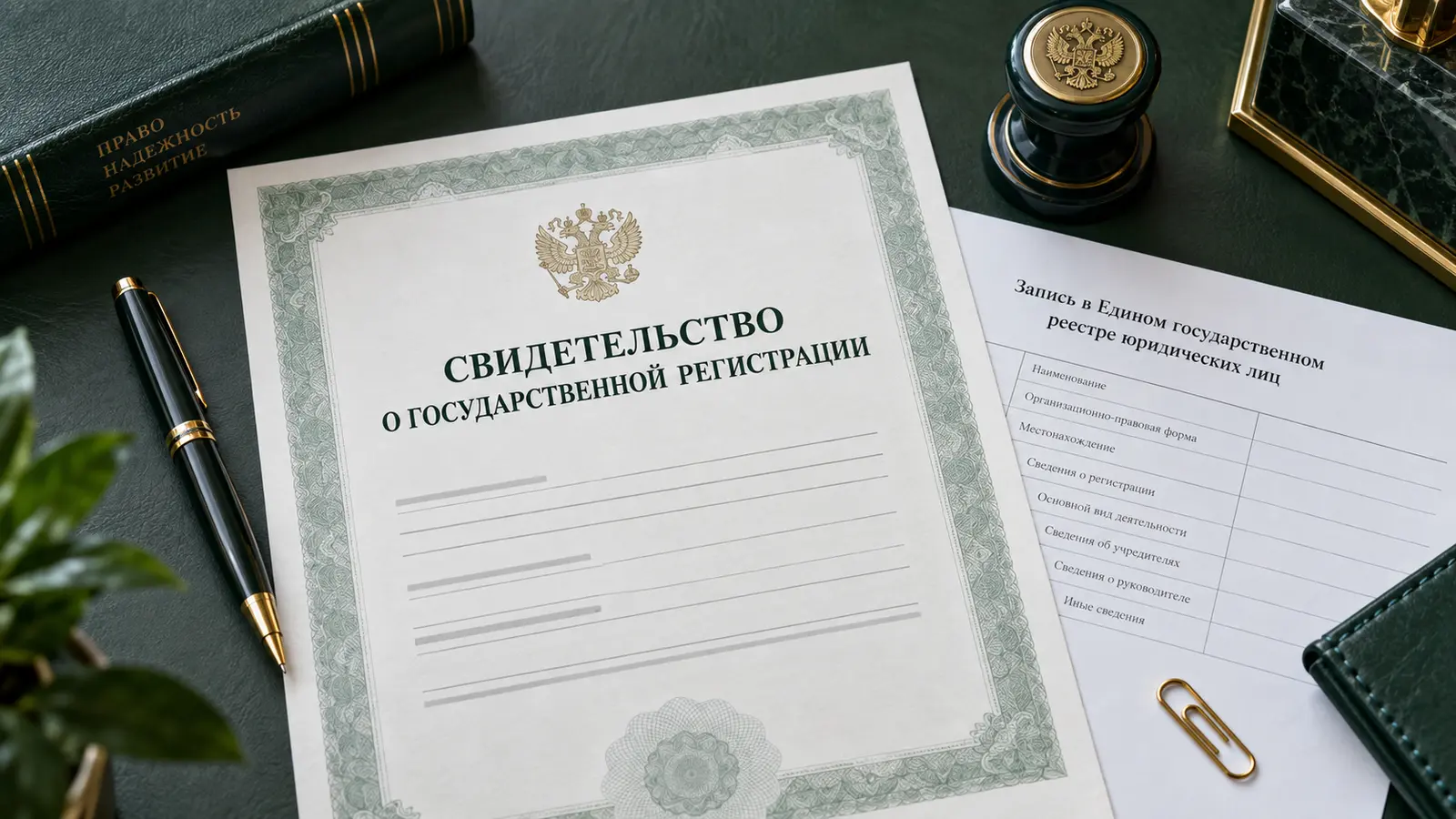 Свидетельство о государственной регистрации и регистрационные документы