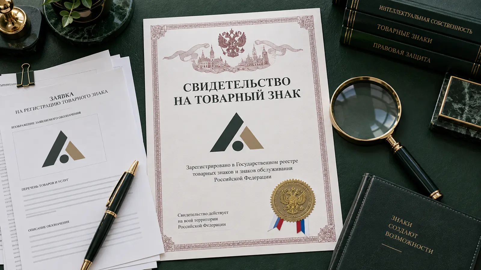 Свидетельство на товарный знак и регистрационная заявка