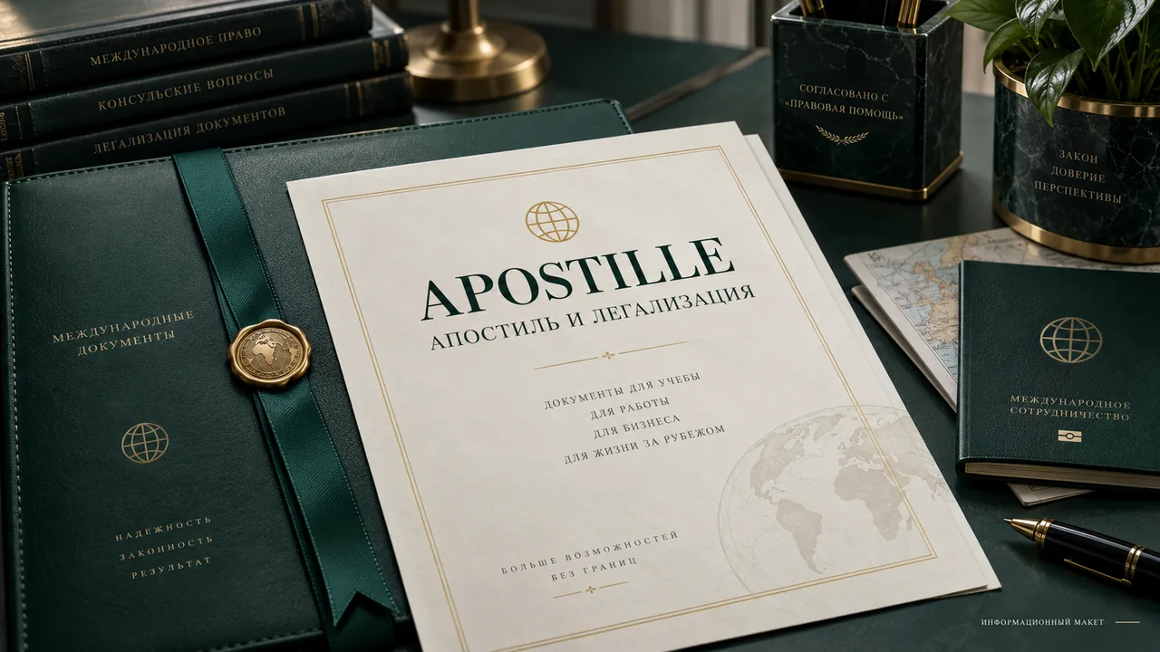 Документ со штампом Apostille для легализации