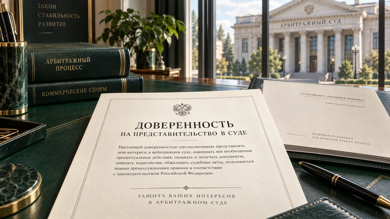 Доверенность на представительство в арбитражном суде