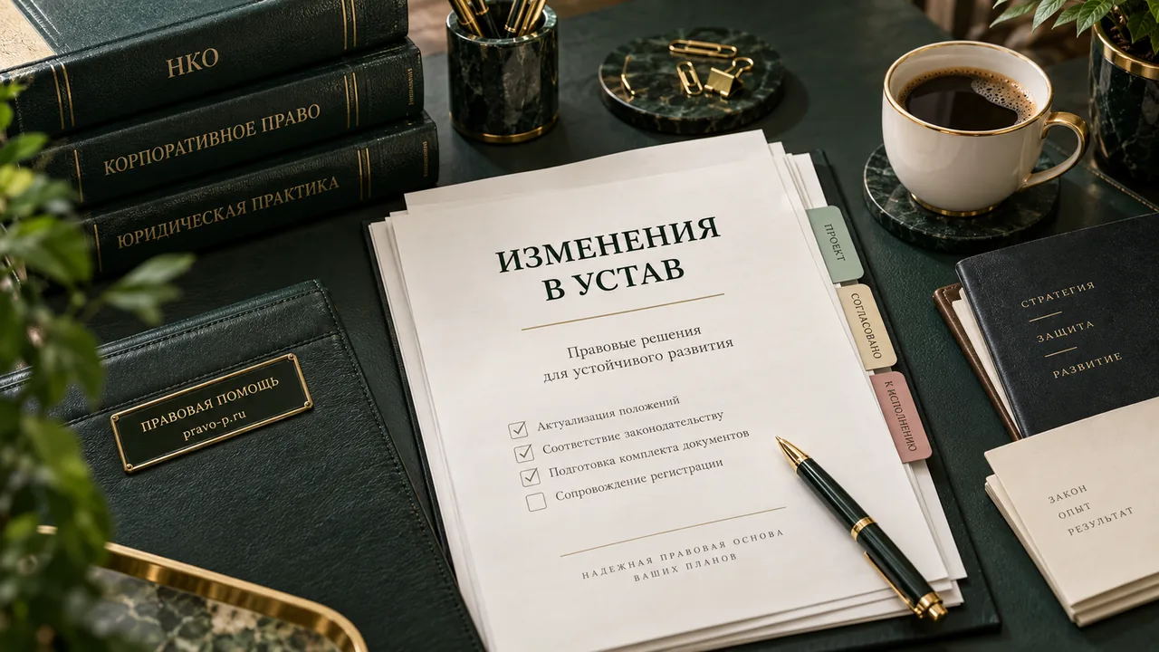 Изменения в устав НКО с правками и закладками