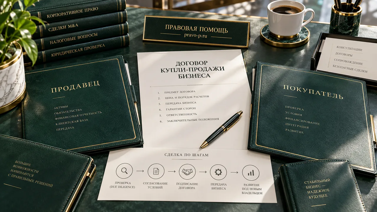 Договор купли-продажи бизнеса и папки продавца и покупателя