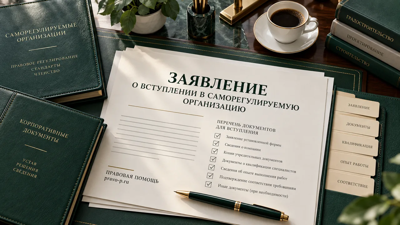 Заявление о вступлении в саморегулируемую организацию