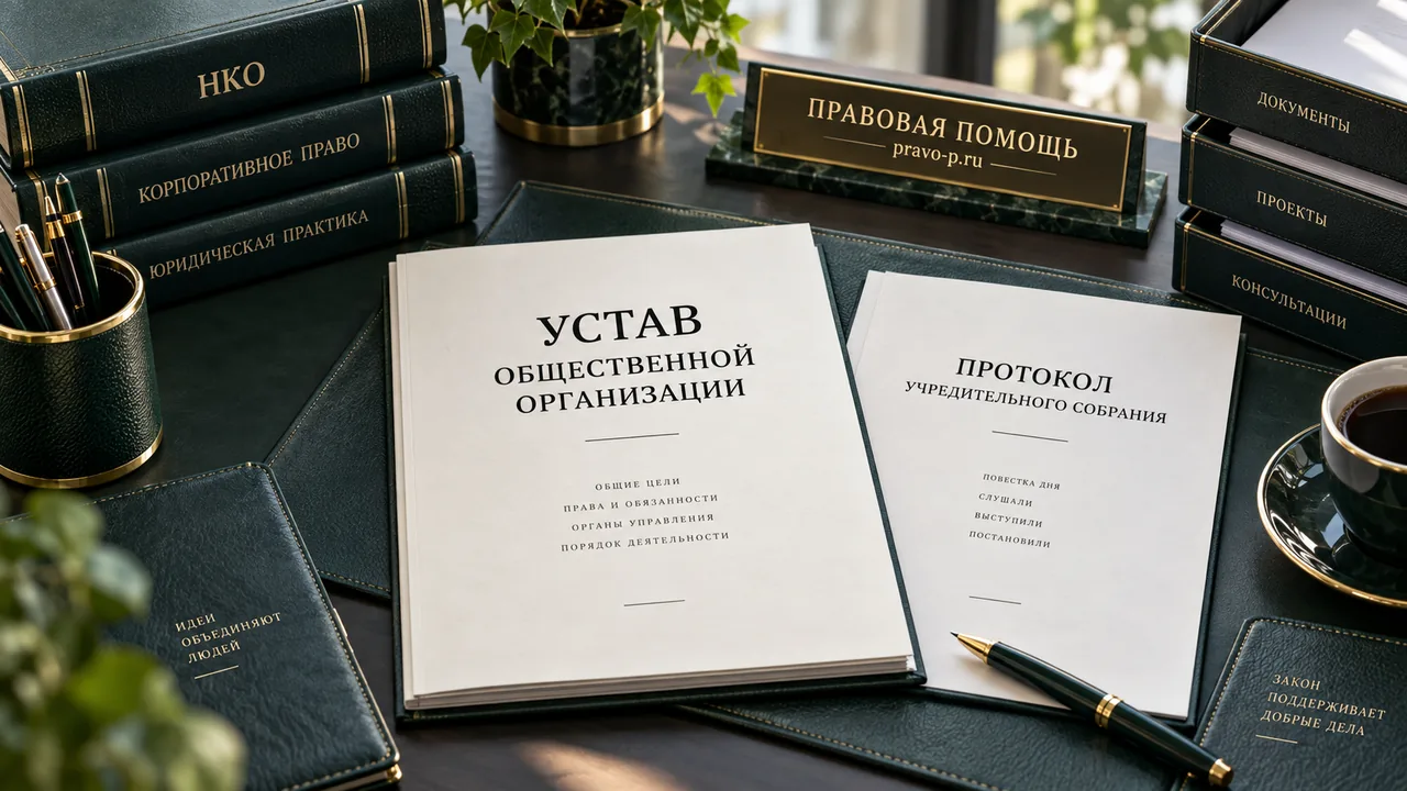 Устав общественной организации и протокол учредительного собрания