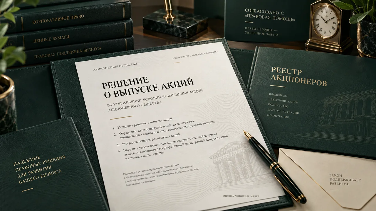 Решение о выпуске акций и реестр акционеров