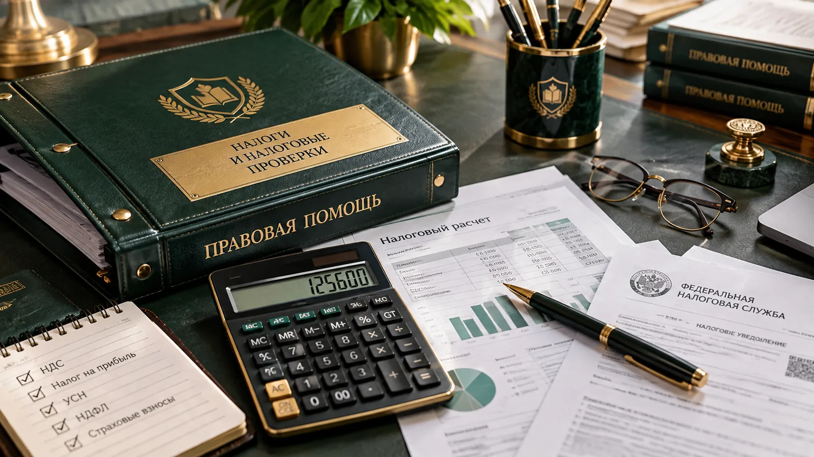Налоговое уведомление ФНС, налоговый расчёт и чек-лист по налогам (НДС, налог на прибыль, УСН, НДФЛ, страховые взносы)
